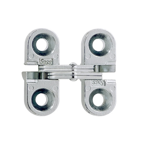 SOSS 100CUS26D Invisible Hinge 1 1 Pair Carded 1/2-5/8 Minimum Door Thickness Satin Chrome Finish