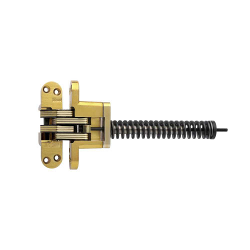 SOSS 218ICUS4 218 Spring Closer 7 US4 218IC Series 7 Spring CLSR Hinge 1-3/4 Minimum Door Thickness Satin Brass 218ICUS4