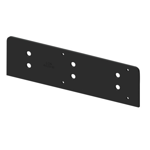 LCN 4020-18 693 4020 Series Grade 1 Drop Plate Narrow Top Rail or Flush Ceiling Pull Side Mounting Non-Handed Black Painted Finish