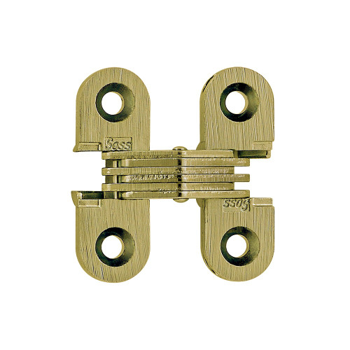 SOSS 103CUS4 Invisible Hinge 1-1/2 1 Pair Carded 3/4 Minimum Door Thickness Satin Brass