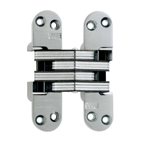 SOSS 218US26D 218 Invisible Hinge 4-5/8 US26D 218 Series 4-5/8 Invisible Hinge 1-3/4 Minimum Door Thickness Satin Chrome 218US26D