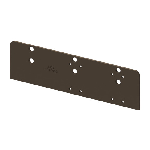 LCN 4040XP-18G 690 Drop Plate Locates Top Jamb Mounted Closer Flush with Top of Head Frame Face in Flush Ceiling Condition Statuary Bronze Finish 4040XP-18G 690