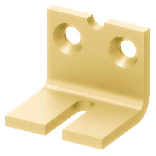 LCN 4040XP-30 696 Cush Shoe Support Provides Anchorage for Fifth Screw Used with Cush Arms Where Reveal is Less than 3-1/16 Brass Finish