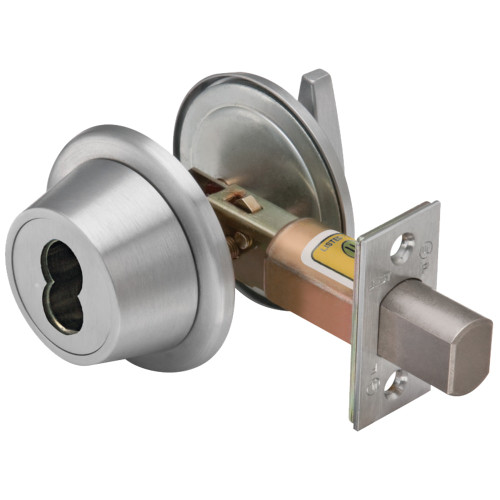 BEST 7T27LSTK626 T Series Tubular Deadbolt 2-3/8 Backset 7-Pin Housing; Accepts all BEST Cores Single-Keyed x No Turnknob Standard Deadbolt Satin Chrome