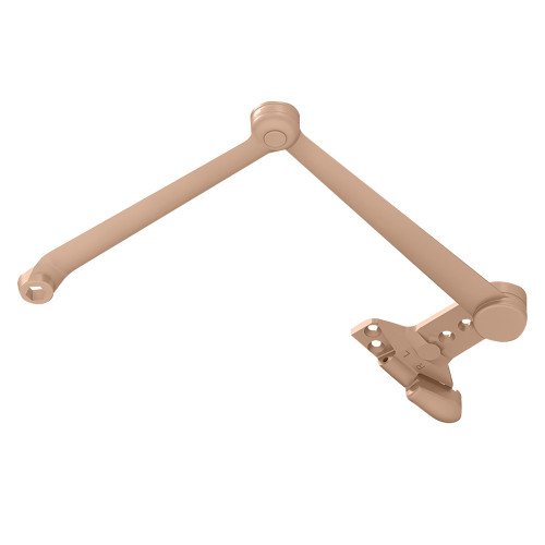 LCN 4040XP-3077SCNS 691 Spring Cush Arm Solid Forged Steel Main Arm and Forearm with Spring Loaded Stop in the Soffit Shoe Light Bronze Painted Finish Non-Handed