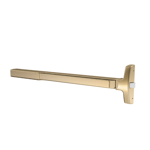 Sargent PE8510F 4 Grade 1 Rim Exit Device Narrow Stile Pushpad 36 Device Dummy Function For Wood Metal and Aluminum Doors Hex Key Dogging Satin Brass Finish
