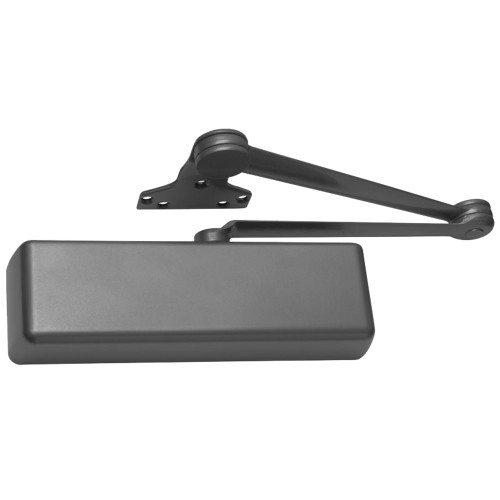 LCN 4040XP-EDA LH 693 MC Grade 1 Surface Door Closer Extra Duty Arm Push Side Mounting 180 Degree Swing Adjustable Size 1-6 Metal Cover Black Painted Finish Left-Handed