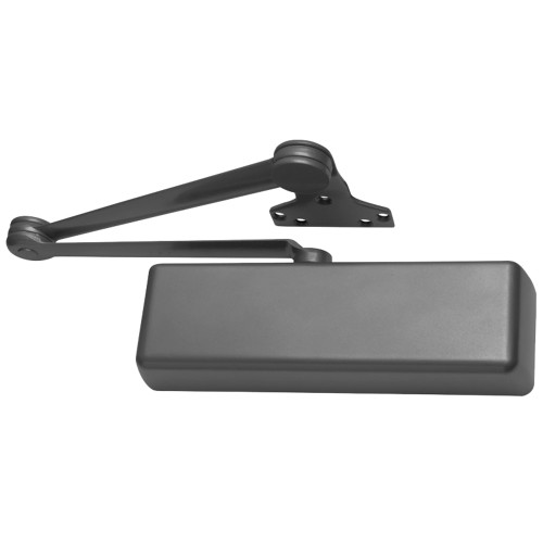 LCN 4040XP-EDA RH 693 MC Grade 1 Surface Door Closer Extra Duty Arm Push Side Mounting 180 Degree Swing Adjustable Size 1-6 Metal Cover Black Painted Finish Right-Handed