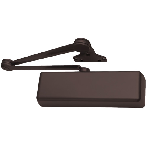 LCN 4040XP-EDA 690 Grade 1 Surface Door Closer Extra Duty Arm Push Side Mounting 180 Degree Swing Adjustable Size 1-6 Plastic Cover Statuary Bronze Finish Non-Handed 4040XP-EDA 690