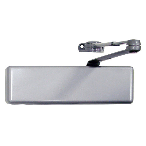 LCN 4040XP-H RH 689 MC Grade 1 Surface Door Closer Hold Open Arm Push or Pull Side Mounting 120 Degree Swing Adjustable Size 1-6 Metal Cover Aluminum Painted Finish Right-Handed
