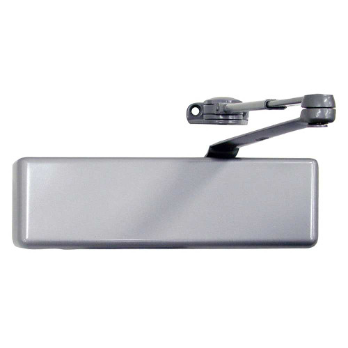 LCN 4040XP-H RH 689 MC Grade 1 Surface Door Closer Hold Open Arm Push or Pull Side Mounting 120 Degree Swing Adjustable Size 1-6 Metal Cover Aluminum Painted Finish Right-Handed 4040XP-H RH 689 MC