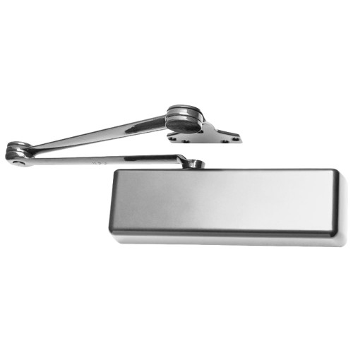 LCN 4040XP-HEDA RH 689 MC Grade 1 Surface Door Closer Hold Open Extra Duty Arm Push Side Mounting 180 Degree Swing Adjustable Size 1-6 Metal Cover Aluminum Painted Finish Right-Handed