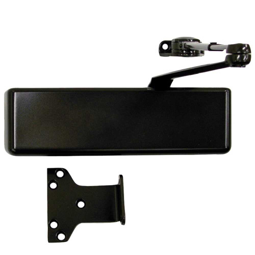 LCN 4040XP-Hw/PA LH 616 Grade 1 Surface Door Closer Hold Open Arm PA Shoe Push or Pull Side Mounting 120 Degree Swing Adjustable Size 1-6 Metal Cover Satin Bronze Blackened Satin Relieved Clear Coated Finish Left-Handed 4040XP-Hw/PA LH 616