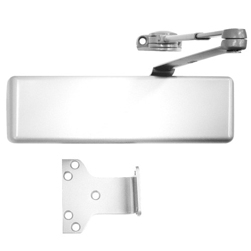 LCN 4040XP-Hw/PA LH 651 Grade 1 Surface Door Closer Hold Open Arm PA Shoe Push or Pull Side Mounting 120 Degree Swing Adjustable Size 1-6 Metal Cover Bright Chromium Plated Finish Left-Handed
