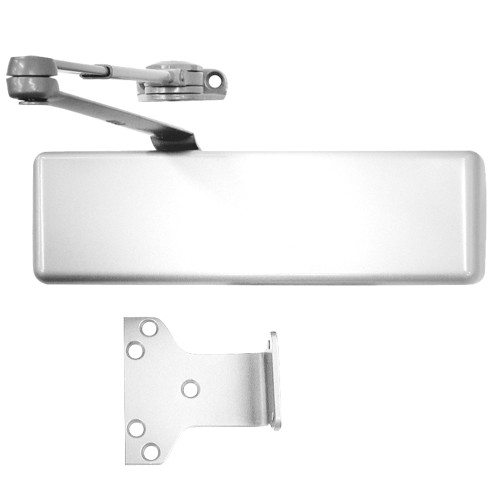 LCN 4040XP-Hw/PA RH 651 Grade 1 Surface Door Closer Hold Open Arm PA Shoe Push or Pull Side Mounting 120 Degree Swing Adjustable Size 1-6 Metal Cover Bright Chromium Plated Finish Right-Handed