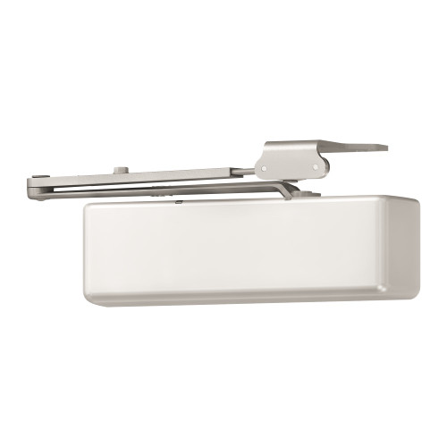 LCN 4040XP-Rw/PA LH 651 Grade 1 Surface Door Closer Regular Arm PA Shoe Push or Pull Side Mounting 120 Degree Swing Adjustable Size 1-6 Metal Cover Bright Chromium Plated Finish Left-Handed