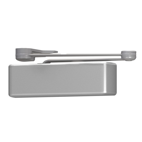 LCN 4040XP-SCUSH 689 ST1595 Grade 1 Surface Door Closer Spring Cush Arm Push Side Mounting 110 Degree Swing Adjustable Size 1-6 Plastic Cover Special Template 1595 Aluminum Painted Finish Non-Handed