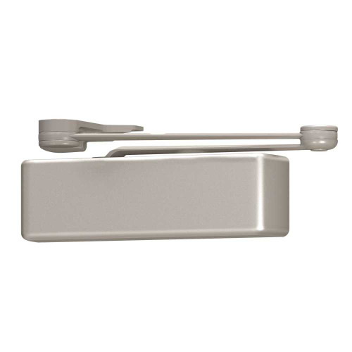 LCN 4040XP-SCUSH RH 652 Grade 1 Surface Door Closer Spring Cush Arm Push Side Mounting 110 Degree Swing Adjustable Size 1-6 Metal Cover Satin Chromium Plated Finish Right-Handed 4040XP-SCUSH RH 652