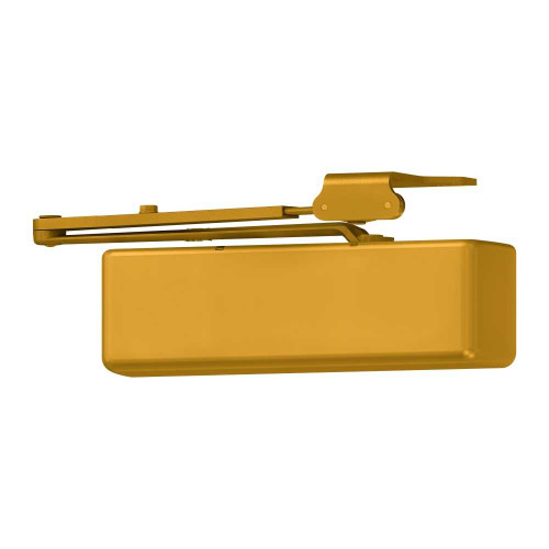 LCN 4041DEL-RW/PA 691 Grade 1 Surface Door Closer Regular Arm PA Shoe Push or Pull Side Mounting 120 Degree Swing Adjustable Size 1-6 Plastic Cover Delayed Action Light Bronze Painted Finish Non-Handed 4041DEL-RW/PA 691