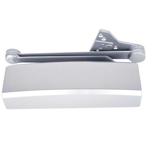 LCN 4050A-HEDA RH 689 4050A Series Grade 1 Door Closer Hold Open Extra Duty Arm Push Side Mounting 180 Degree Swing Adjustable Size 1 to 6 Set to 3 Plastic Cover Right-Handed Aluminum Painted Finish 4050A-HEDA RH 689