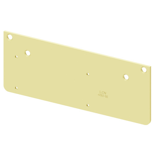 LCN 4110-18 632 Drop Plate Narrow Top Rail or Flush Ceiling Bright Brass Finish