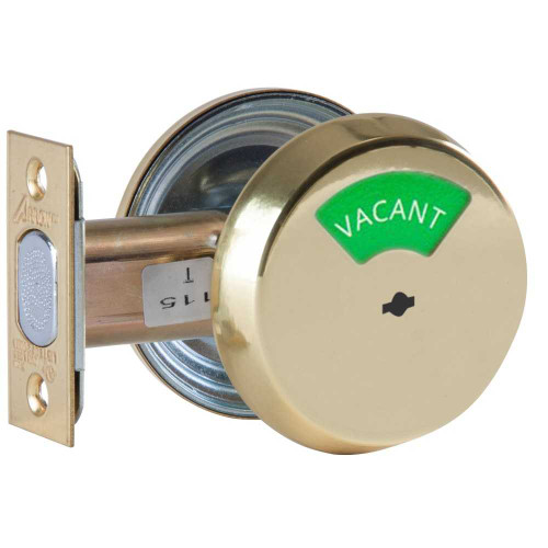 Arrow E50 3 Grade 2 Indicator Deadlock Non-keyed Bright Brass Finish Field Reversible E50 3