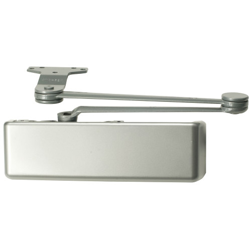 LCN 4111-EDA LH 689 MC SRI Grade 1 Surface Door Closer Extra Duty Arm Push Side Parallel Arm Mounting 180 Deg Swing Size 1 to 5 Full Metal Cover Special Rust Inhibitor Aluminum Painted Finish Left-Handed