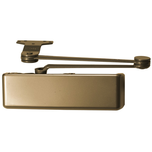 LCN 4111-EDA LH 690 Grade 1 Surface Door Closer Extra Duty Arm Push Side Parallel Arm Mounting 180 Deg Swing Size 1 to 5 Full Plastic Cover Statuary Bronze Finish Left-Handed