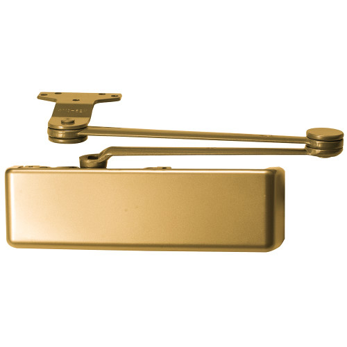 LCN 4111-EDA LH 639 Grade 1 Surface Door Closer Extra Duty Arm Push Side Parallel Arm Mounting 180 Deg Swing Size 1 to 5 Full Plastic Cover Satin Bronze Clear Coated Finish Left-Handed