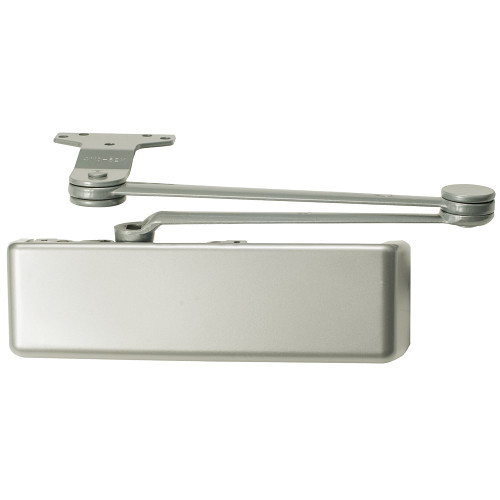 LCN 4111-EDA LH 652 Grade 1 Surface Door Closer Extra Duty Arm Push Side Parallel Arm Mounting 180 Deg Swing Size 1 to 5 Full Plastic Cover Satin Chrome Finish Left-Handed
