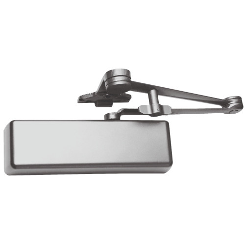 LCN 4111-HCUSH LH 689 MC Grade 1 Surface Door Closer Hold Open Cush-N-Stop Arm Push Side Parallel Arm Mounting 110 Deg Swing Size 1 to 5 Full Metal Cover Aluminum Painted Finish Left-Handed