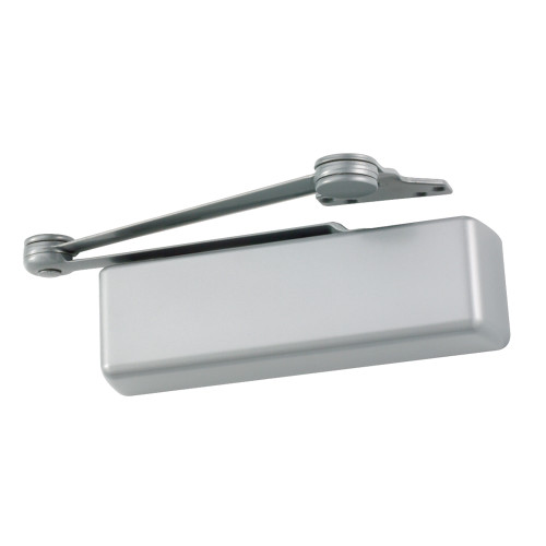 LCN 4111-HEDA LH 689 DEL Grade 1 Surface Door Closer Hold Open Extra Duty Arm Push Side Parallel Arm Mounting 180 Deg Swing Size 1 to 5 Full Plastic Cover Delayed Action Aluminum Painted Finish Left-Handed