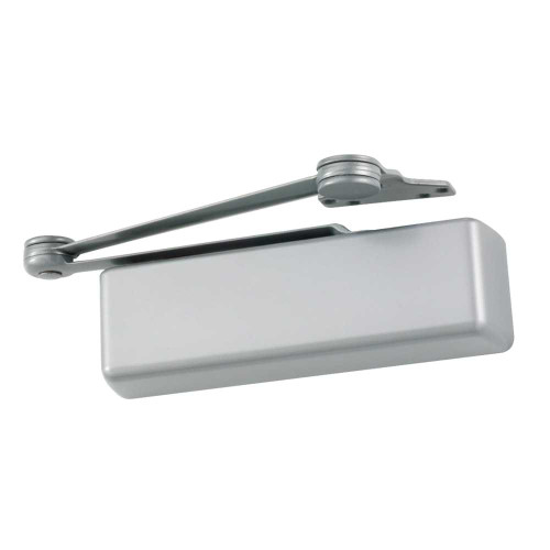 LCN 4111-HEDA RH 689 DEL Grade 1 Surface Door Closer Hold Open Extra Duty Arm Push Side Parallel Arm Mounting 180 Deg Swing Size 1 to 5 Full Plastic Cover Delayed Action Aluminum Painted Finish Right-Handed 4111-HEDA RH 689 DEL