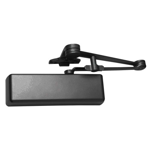 LCN 4111-SHCUSH LH 693 Grade 1 Surface Door Closer Spring Hold Open Cush-N-Stop Arm Push Side Parallel Arm Mounting 110 Deg Swing Size 1 to 5 Full Plastic Cover Black Finish Left-Handed 4111-SHCUSH LH 693