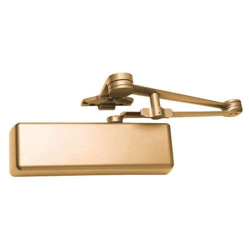 LCN 4111-SHCUSH RH 691 Grade 1 Surface Door Closer Spring Hold Open Cush-N-Stop Arm Push Side Parallel Arm Mounting 110 Deg Swing Size 1 to 5 Full Plastic Cover Light Bronze Finish Right-Handed