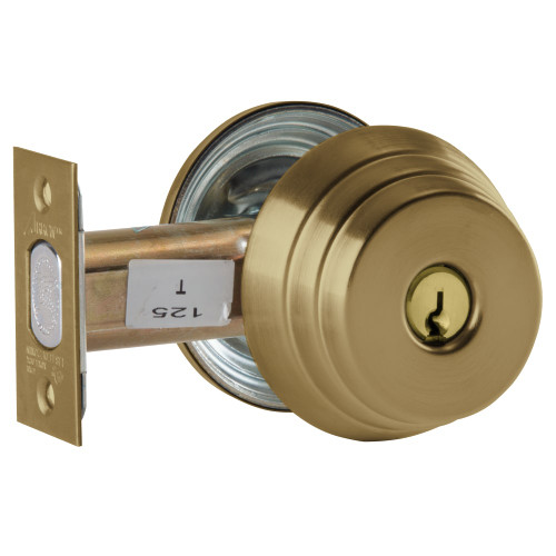 Arrow E61 5A Grade 2 Single Cylinder Deadlock Conventional Cylinder Antique Brass Finish Field Reversible