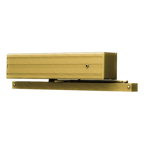 LCN 4314ME-SF 24V LH 696 Swing Free Arm Track Door Closer 24V Left Hand Brass