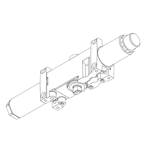 LCN 4414ME-3971B140 LH 689 4410ME Series Grade 1 B140 Cylinder Push Side Mounting 24V Size 4 Left-Handed Aluminum Painted Finish