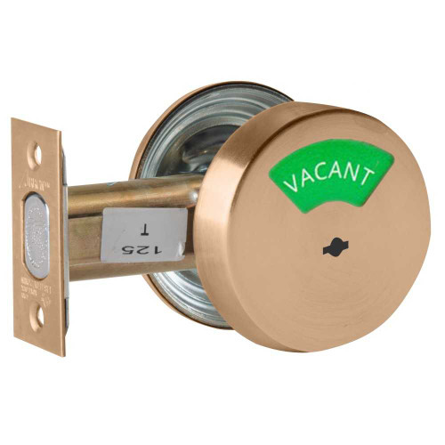 Arrow E50 10 Grade 2 Indicator Deadlock Non-keyed Satin Bronze Clear Coated Finish Field Reversible E50 10