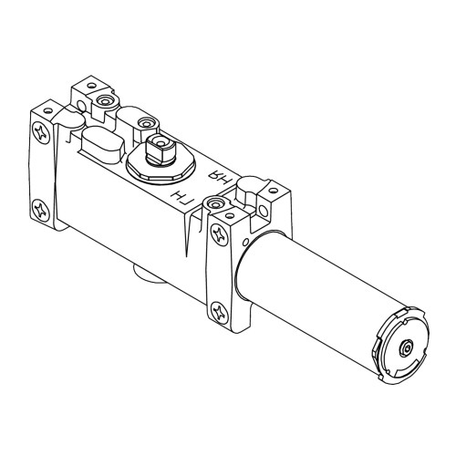 LCN 4511-3071 LH 689 4510 Series Grade 1 Cylinder Assembly Pull Side Mounting Adjustable Size 1 to 5 Set to 3 Left-Handed Aluminum Painted Finish