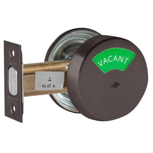 Arrow E50 10B Grade 2 Indicator Deadlock Non-keyed Dark Oxidized Satin Bronze Oil Rubbed Finish Field Reversible E50 10B