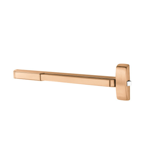 Sargent 56-PE8810F 10 Grade 1 Rim Exit Device Wide Stile Pushpad 36 Device Dummy Function For Wood Metal and Aluminum Doors Hex Key Dogging Electric Latch Retraction Satin Bronze Clear Coated Finish 56-PE8810F 10
