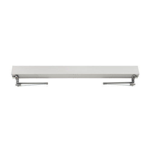 LCN 9553-LONG2 72 628 Grade 1 Surface Mounted Electromechanical Senior Swing Double Simultaneous Door Operator 72 Header Double Lever Arm Long Push Side Mounted 52 - 98 Combined Door 90 Deg Swing Machine Screws Satin Aluminum Clear Anodized Finish 9553-LONG2 72 628