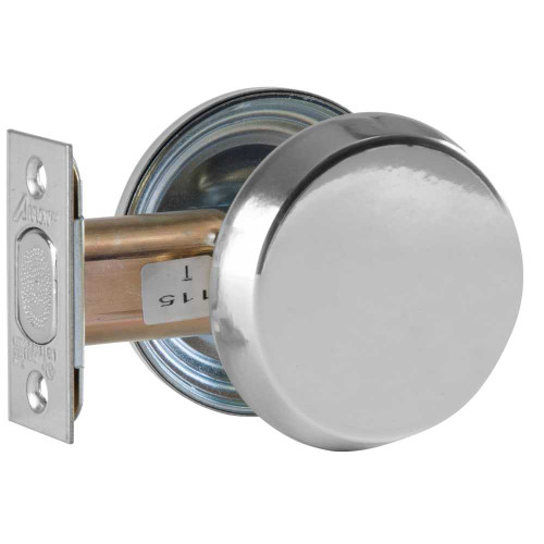 Arrow E60 26 Grade 2 Exit Deadlock Non-keyed Bright Chrome Finish Field Reversible E60 26