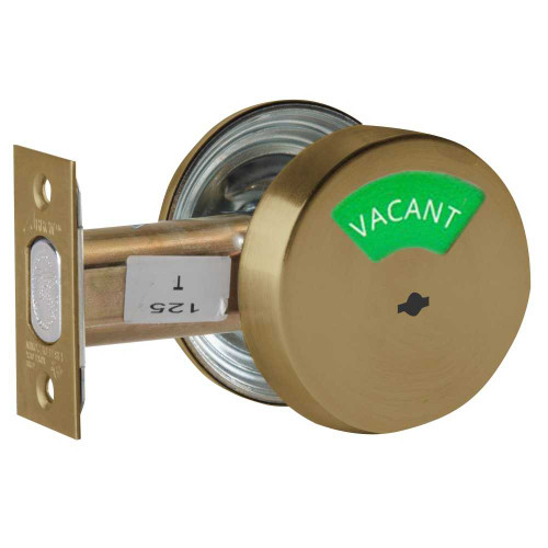 Arrow E50 5A Grade 2 Indicator Deadlock Non-keyed Satin Brass Blackened Satin Relieved Clear Coated Finish Field Reversible E50 5A