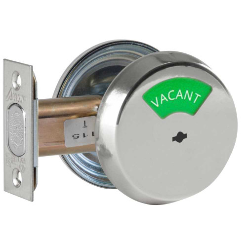 Arrow E50 26 Grade 2 Indicator Deadlock Non-keyed Bright Chrome Finish Field Reversible E50 26