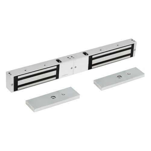 Locknetics MG1200DT-2 MG Series 1200 Model Double Mag Lock Monitored 1200lb 12/24VDC Satin Stainless Steel