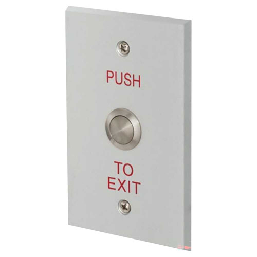 Locknetics MPB-100 Pushbutton Metal Push To Exit Single Gang Plate Aluminum MPB-100
