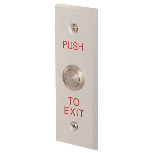 Locknetics MPB-100-N Pushbutton Metal Push To Exit Narrow Stile Plate Aluminum