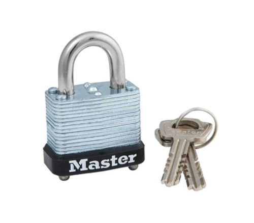 Master Lock Company 105D 1-1/8 In Wide Laminated Steel Body Steel Shackle Warded Locking Mechanism 105D